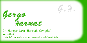 gergo harmat business card